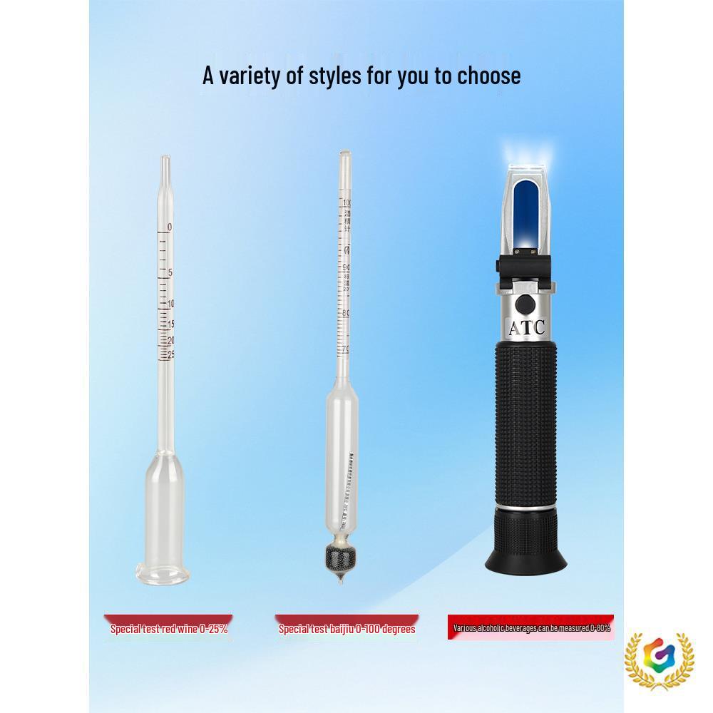 Alcohol Content Tester: Baijiu, Fruit & Rice Wine Meter, Alcoholometer