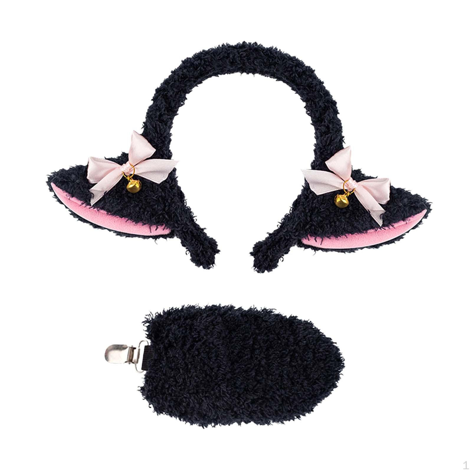 

Набор аксессуаров для костюма животного с овечьими ушами и хвостом чёрный