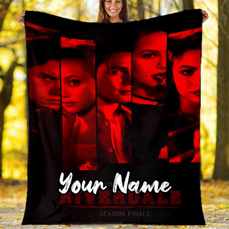 Custom Name Riverdale Theme Printed Blanket - Perfect for Couch, Bed, Travel & Outdoor Use | Machine Washable, Cozy & Durable.