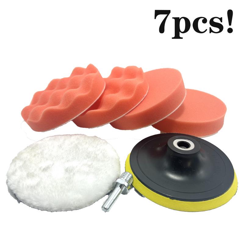 3-Inch Self-Adhesive Car Polishing Sponge & Wool Pad Set