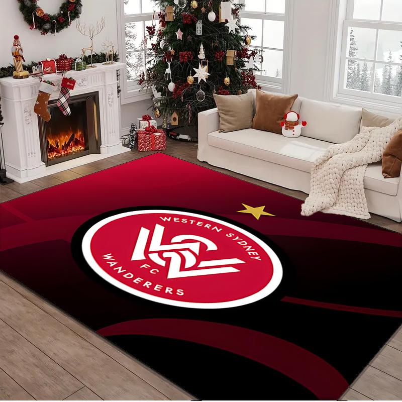 1PC rug Western Sydney Wanderers Fc Carpet, Chair Rug,Area Rug for Office Bedroom living rooms bedroom, Doormat decor Christmas fan gifts
