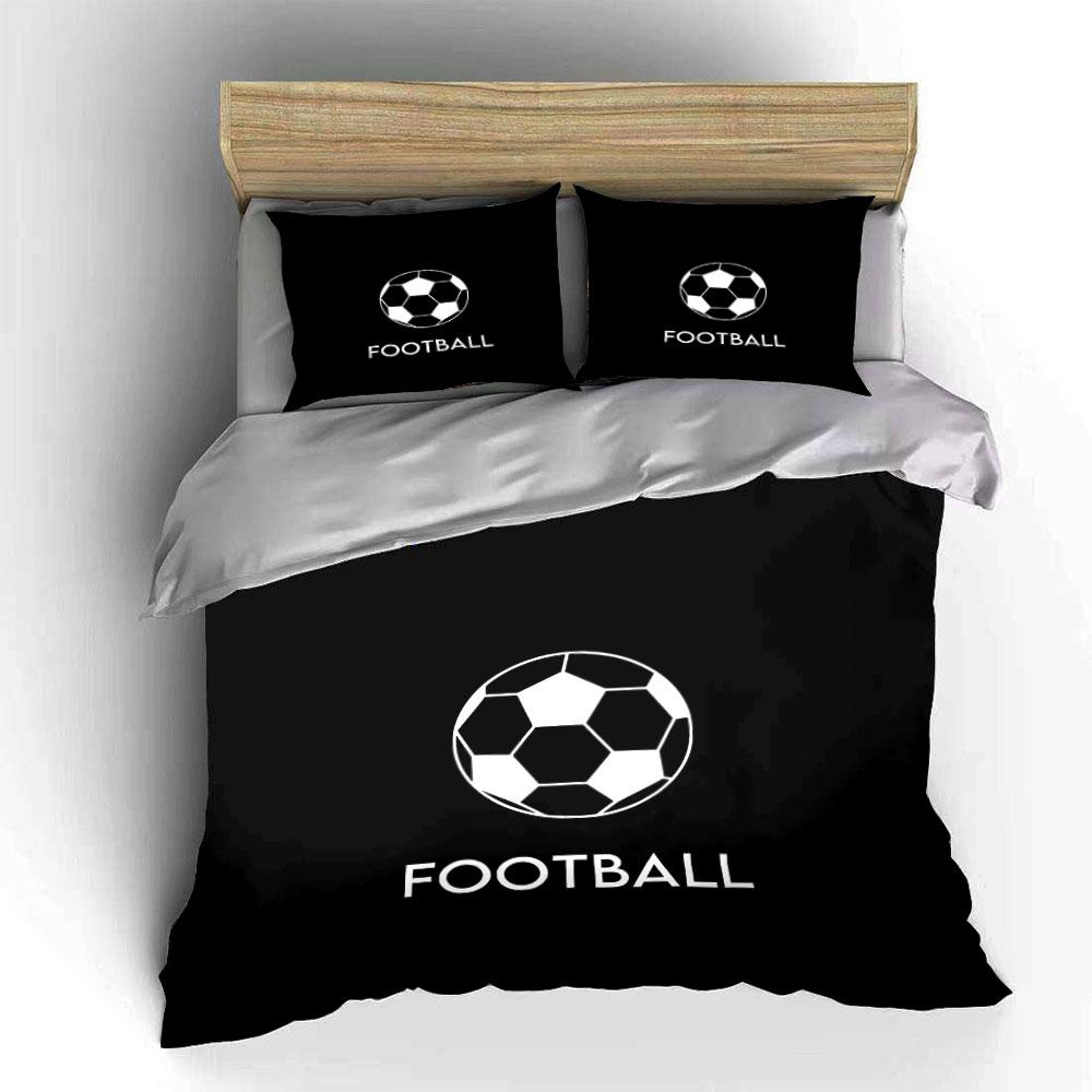 Fußball und Text. Bettwäsche-Sets Bettbezug-Sets Bettbezüge Kissenbezüge(1 * Bettbezug 2 * Kissenbezüge, ohne Bettdecke)