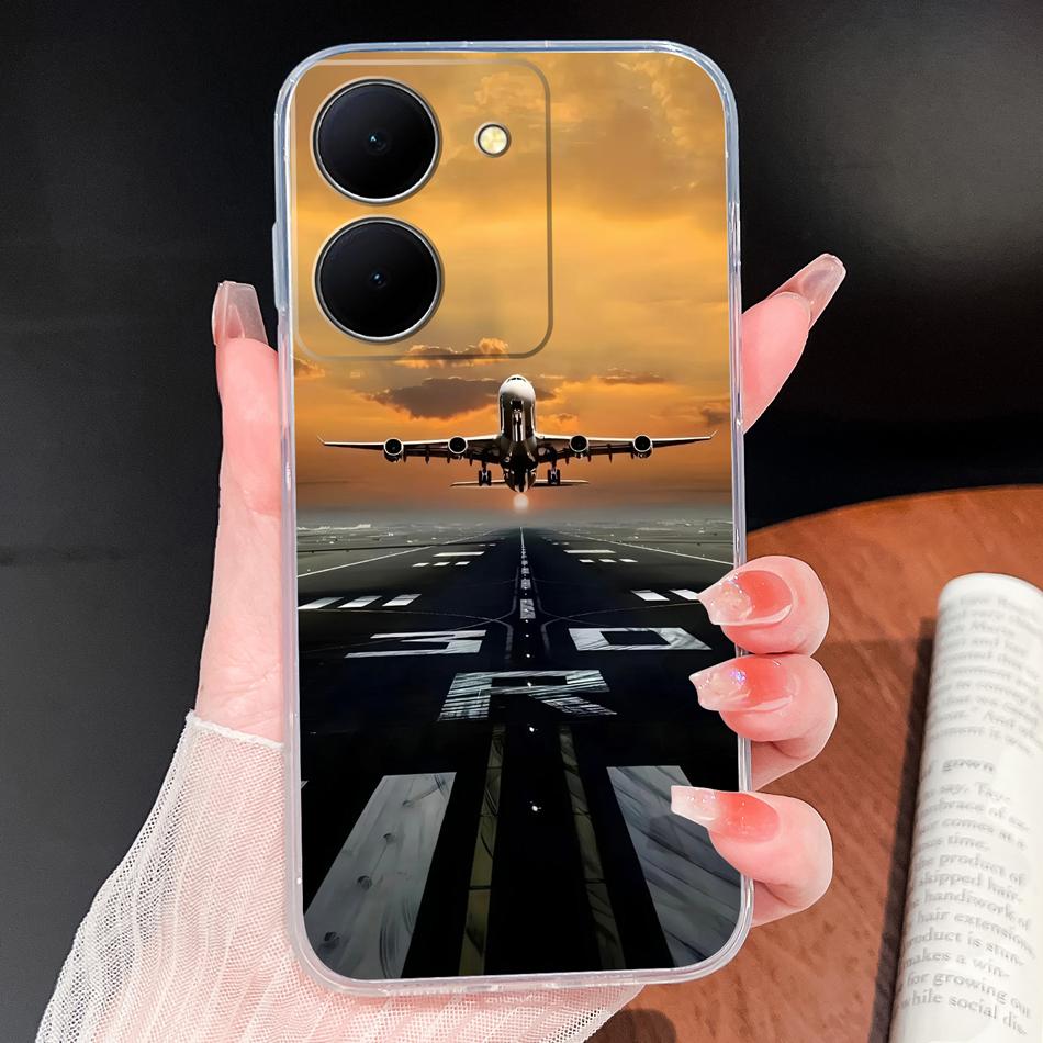 Phone Case For Vivo Y100i Y200i Y300i Y500i 5G Vintage Angel Soft Transparent Silicone High Quality Shockproof Funda