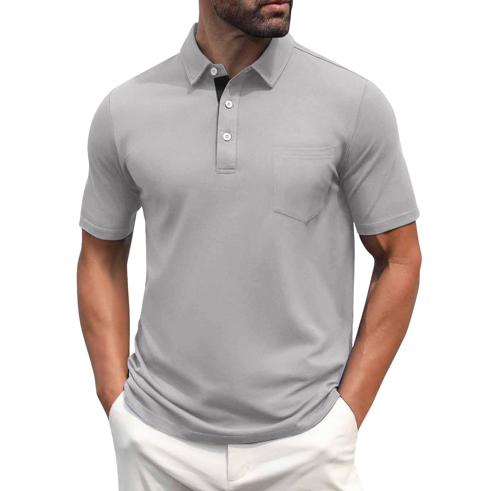 

Мужская однотонная рубашка с коротким рукавом и пуговицами на лацканах, повседневная модная рубашка XXXXL