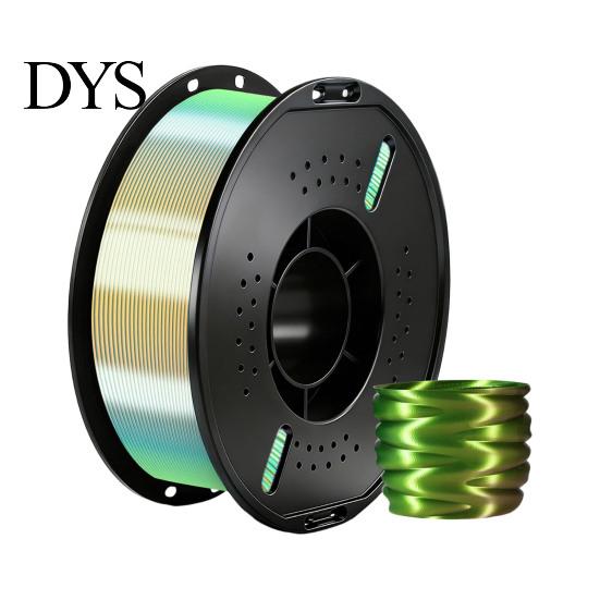Object Printing Material Three-Color Gradient Silk PLA Filament, 1.75mm 1Kg Spool, Shiny Multicolor 3D Printer Filament for DIY Figurines Models