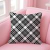 Checkered Pattern Cushion Cover Comfortable Reversible Pillow Cover Ideal for Car Sofa Bedroom  Beyond