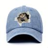 Funny Style Cat Patterned Baseball Cap with Adjustable Outdoor Casual Hat Suitable for Both Men and Women Cat Enthusiasts
