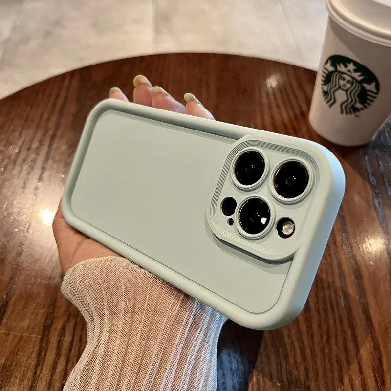 Luxusní Soft Candy tekuté silikonové pouzdro na telefon pro iPhone 11 12 13 14 15 Pro Max Plus XS X XR 7 8Plus Nárazuvzdorný zadní kryt nárazníku