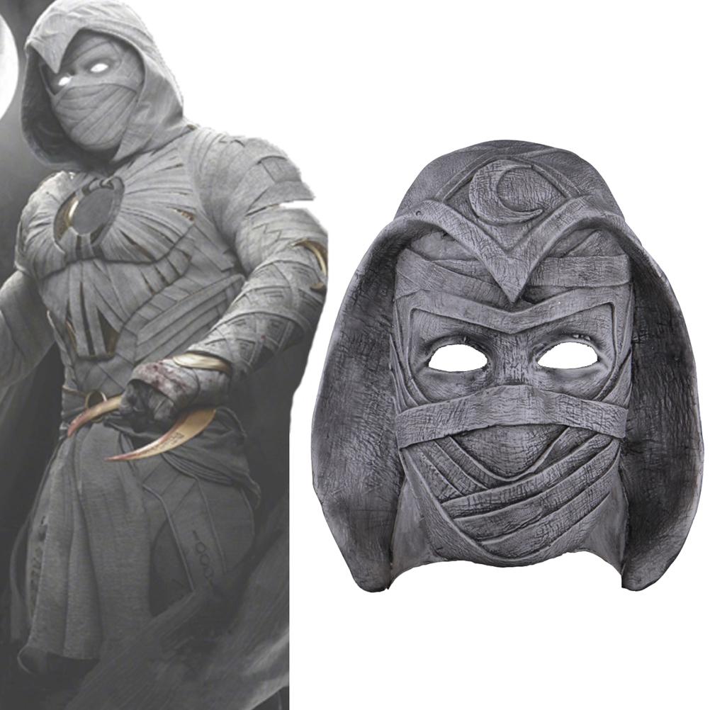 Movie Figure Knight Face Cover Soft Latex Knight Cosplay Face Covering Headwear Halloween Knight