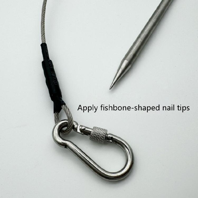 Spear Fishing Fish Stringer Replacement Fish Needle Hook Stringer with Cable and Float Ball Fishing Equipment Enduring