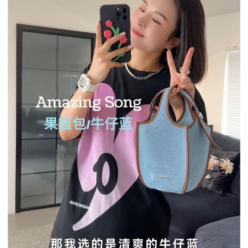 New High Stree Denim Blue Handle Bucket Crossbody Bags Women Lightweight Y2k Hand Bag Female Shoulder Messenger Bag Aesthetic