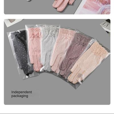 Summer UV Protection Sunscreen Gloves Lace Breathable Sun Protection Gloves Elastic Thin Anti-UV Mittens Sports