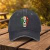 Sugar Skull Print Baseball Cap Washed Cotton Adjustable Outdoor Casual Headwear for Unisex