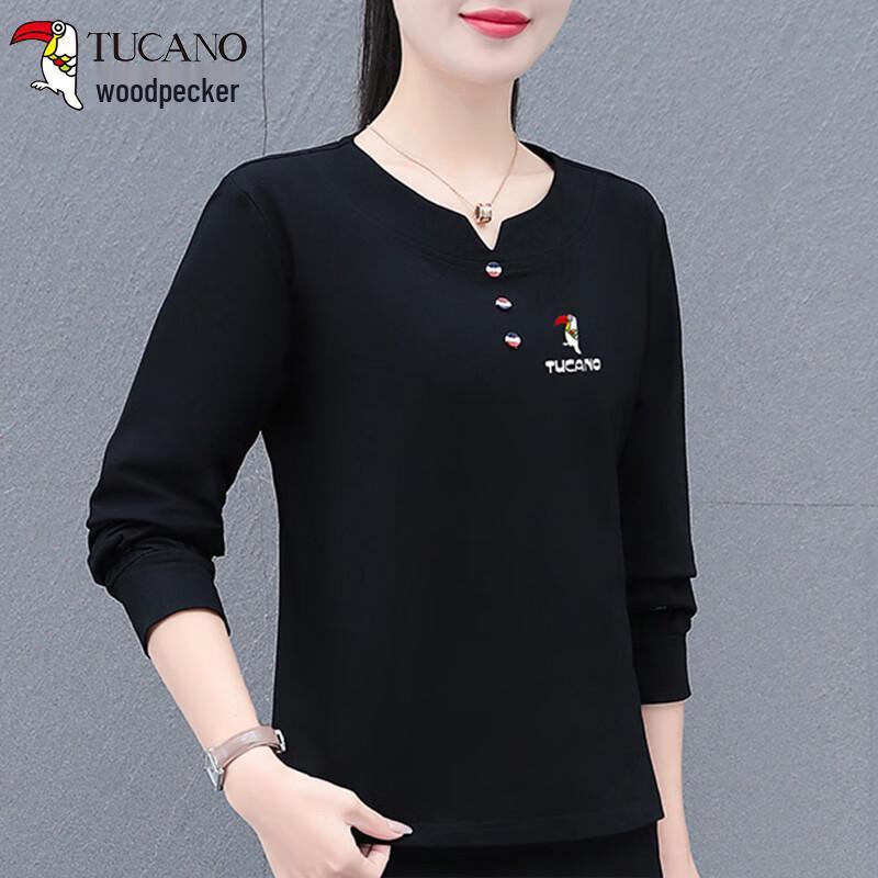 Woodpecker Women s Pure Cotton Long Sleeve T-Shirt 2XL