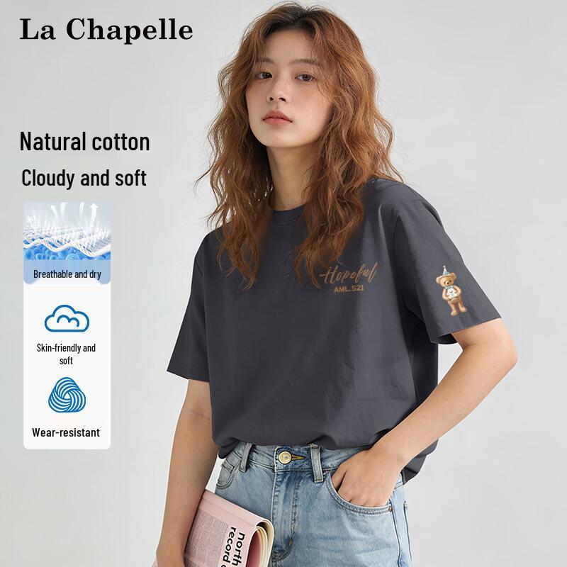 La Chapelle Women s Casual Cotton Bear Print T-Shirt S