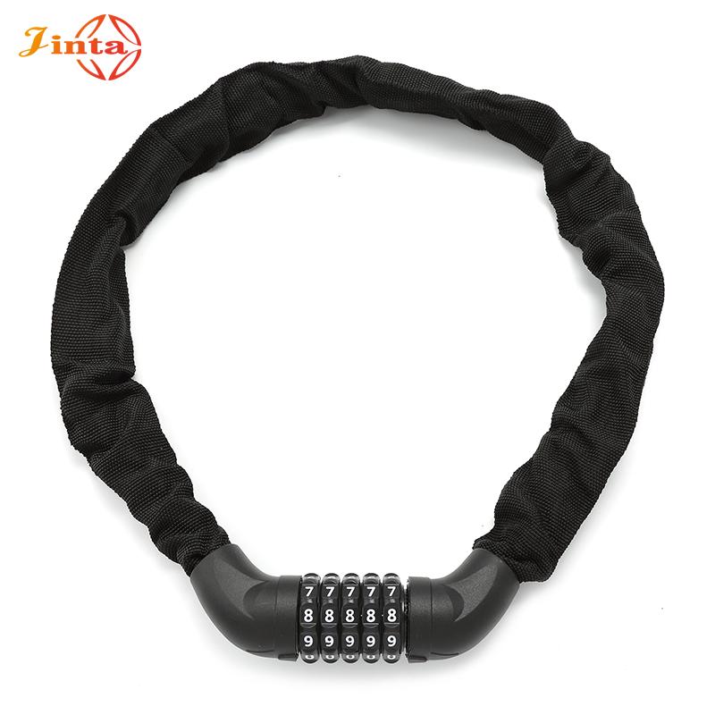 Jinta Fabric Wrapped Steel Cable Combination Lock 5 Digit Resettable Code Bike Helmet Travel Luggage Safety Lock Combination Lock
