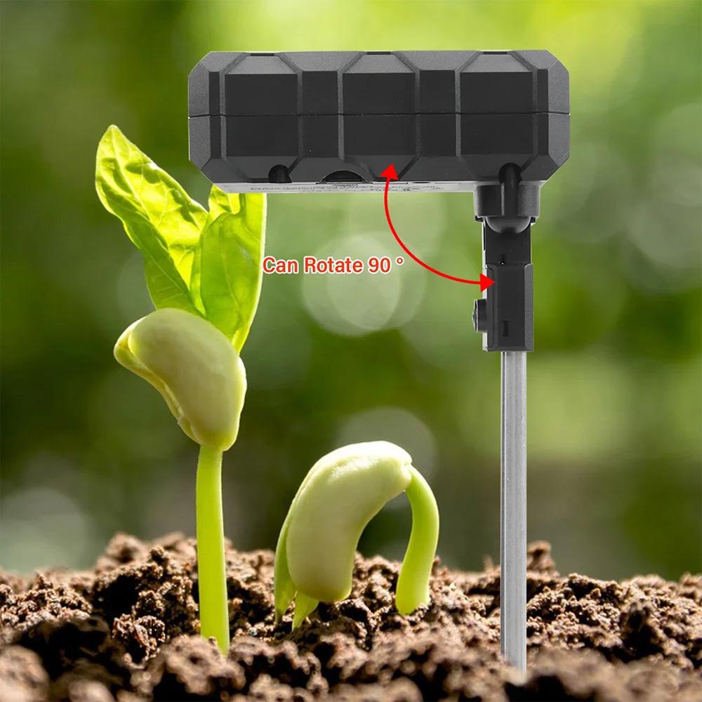 6-in-1 Intelligent Soil Tester with Dual Probe Digital Backlit Display Screen Temperature Humidity