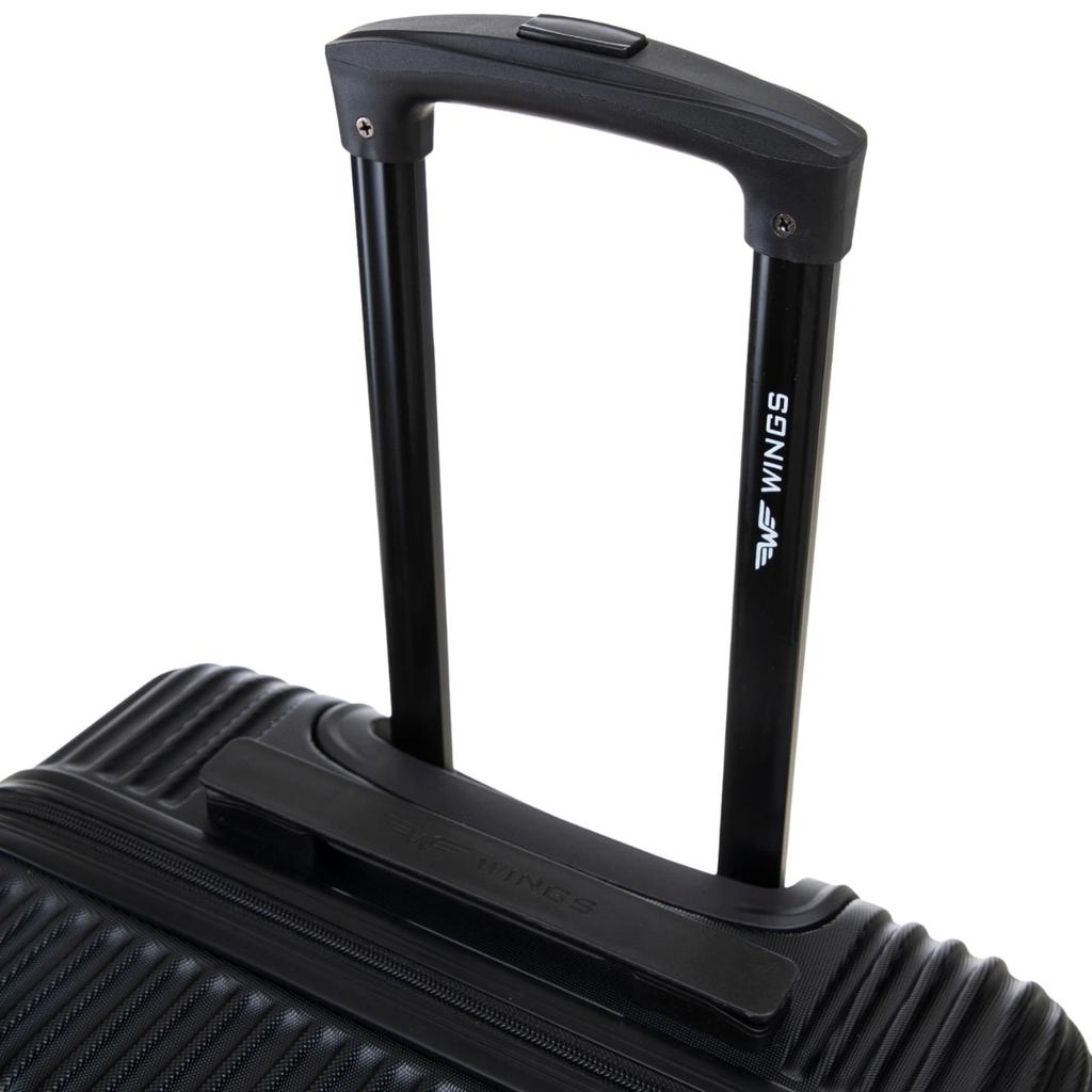 Set of 3 Wings Pc Eco Black Suitcases