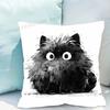 Black Cat Pillow Case Sofa Cushion Cover Room Home Decoration