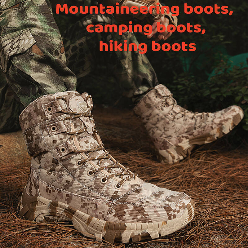 Men's Boots, Outdoor Ankle Boots, Lace Up Hiking Boots, Thick Soled Men's Sports Shoes, Jungle Trekking High Quality Size 39-47