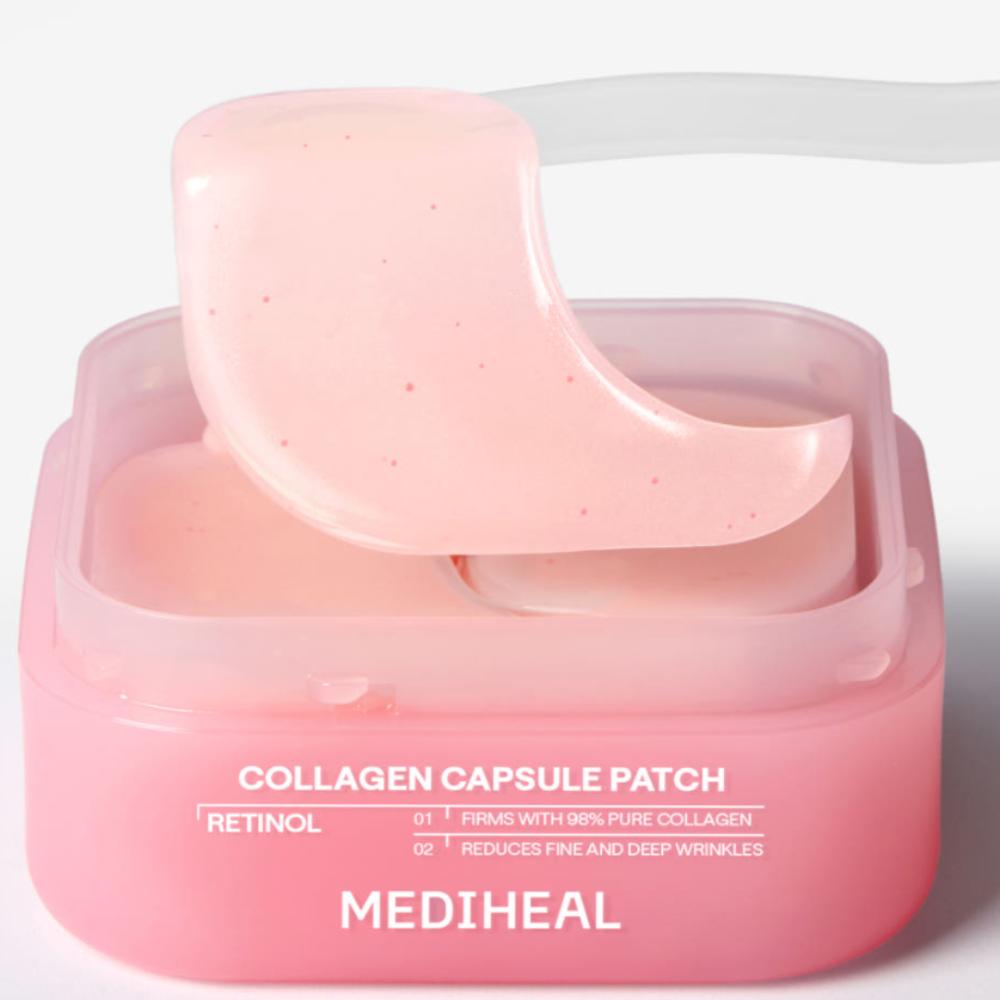 

Гелевые патчи для глаз Mediheal с коллагеном и PDRN 60 шт. Уход за кожей вокруг глаз с ретинолом против мелких морщин и носогубных складок