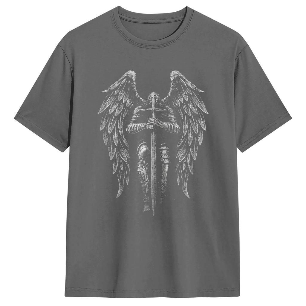 St Michael Archangel Religious Orthodox T Shirt Male Vintage T Shirts Beach O Neck Harajuku Tee Shirt Custom Logo Big Size Tops