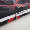 Black Red Geometric Duvet Cover Queen 3D Three Dimensional Geometrical Bedding Set Modern Abstract Neon Line Comforter Cover