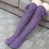 1 Paar gestrickte Beinwärmer 60cm lang Bodensocken Lolita-Stil Plüschsocken Winter für Damen