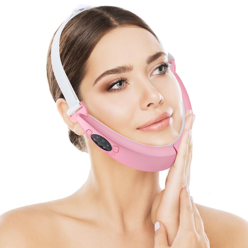EMS Double Chin V Shape Lift Belt Facial Lifting Massager Infrared Face Slimming Vibration Face Lift Tighten Device Skin Care