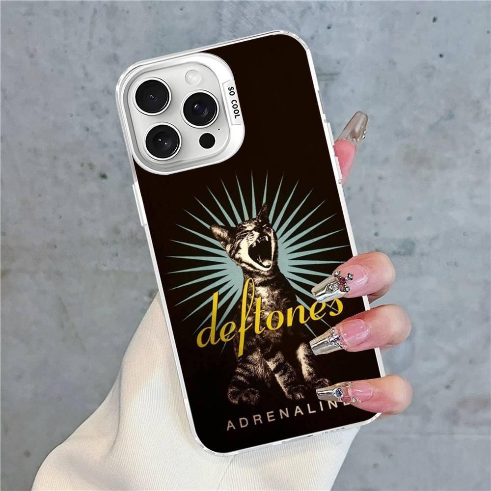 

Band D-Deftones Phone Case For iPhone 17 16 15 14 11 12 13 Pro Max Pro Plus Colored Silver Cover iPhone 14pro max