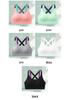 Strappy Cross Back Color Block Push-Up Sports Bra - Wire-Free, Breathable for Yoga & Running