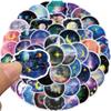 10/50pcs Beautiful Moon Planet Stickers Moonlight Starry Sky Galaxy Graffiti Stickers for DIY Luggage Laptop Skateboard Motorcycle Bicycle Sticker