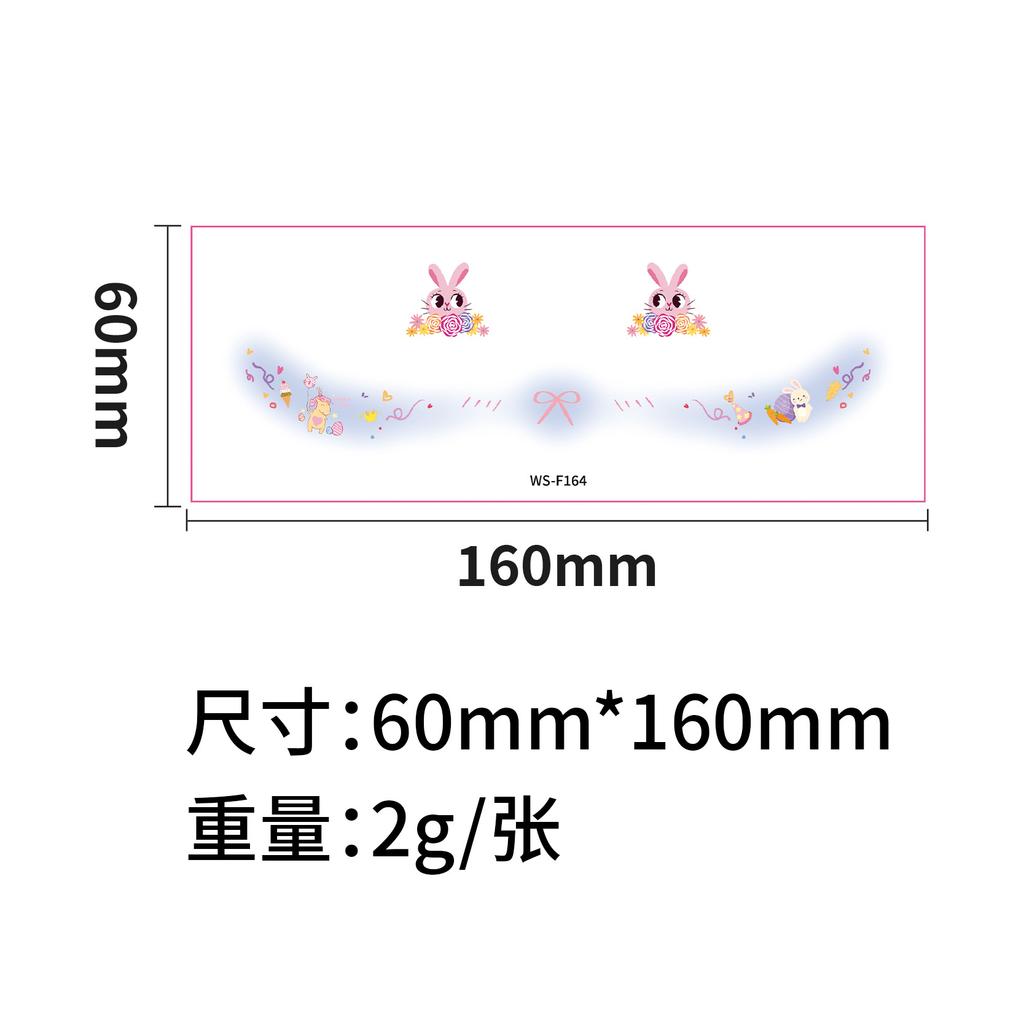 New Stock Easter Makeup Tattoo Stickers Egg Face Holiday Party Cute Bunny Children DIY