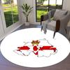 Flag Round Area Rug,Carpet Rug for Living Room Bedroom Sofa Playroom Decor,Non-slip Floor Mat