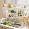 Multi-functional Carbon Steel Over-Sink Dish Drying Rack