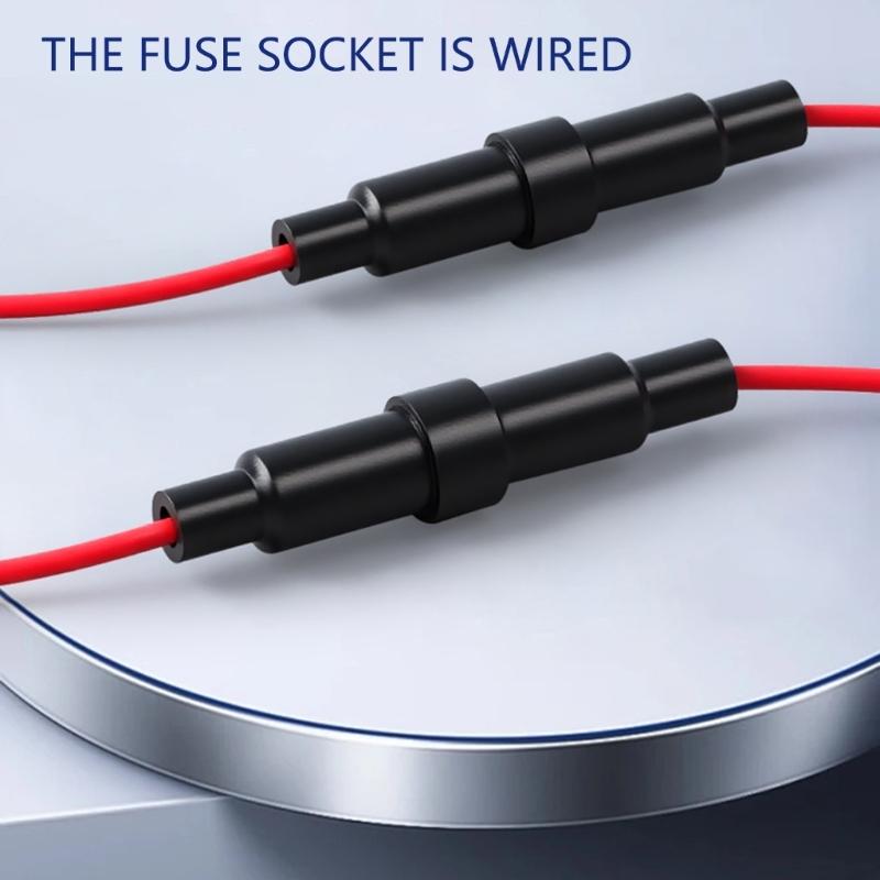 Pack of 10 Glass Fuse Holders ABS & Brass Fuse Tube Socket Universal Glass Fuse Holders Simple Operate for Inspection
