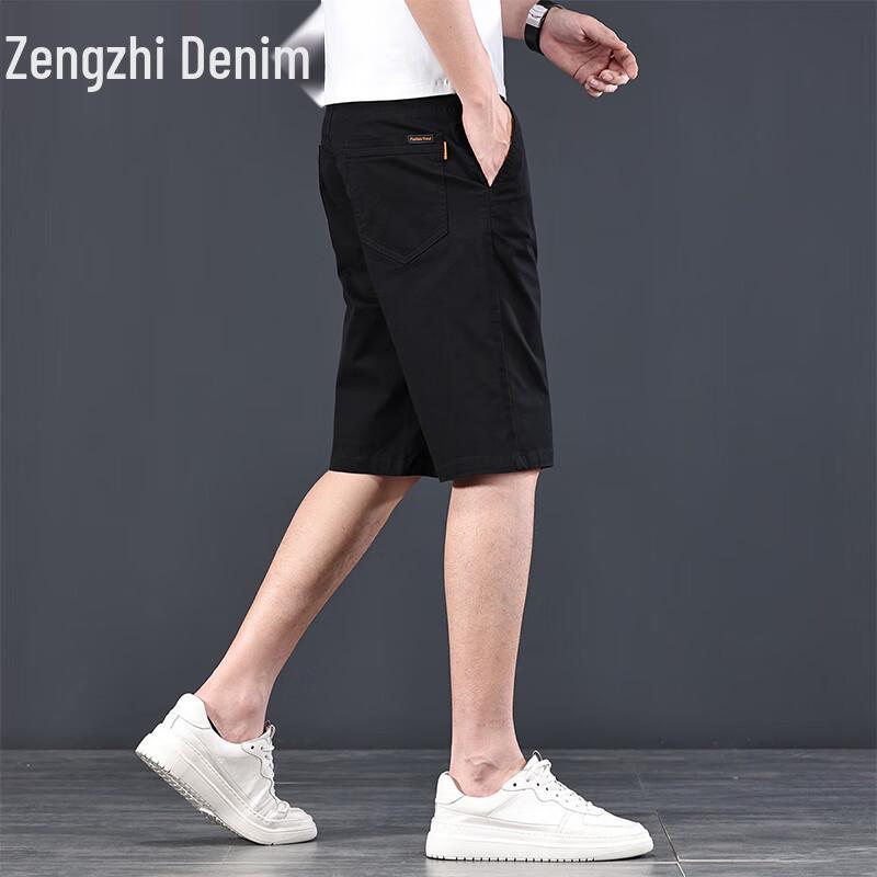 Zengzhi Men s Lightweight Casual Straight-Leg Shorts 32