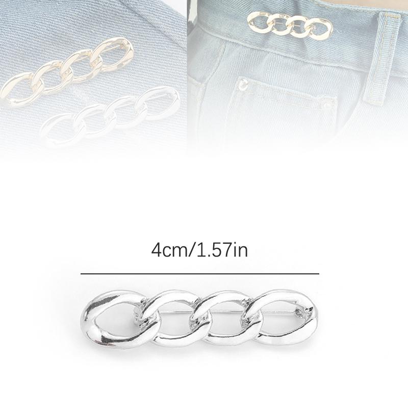 Simple Detachable Pants Clips Adjustable Waist Buckle Nail-free Metal Pins Button For Girls Jeans Waist Tightener