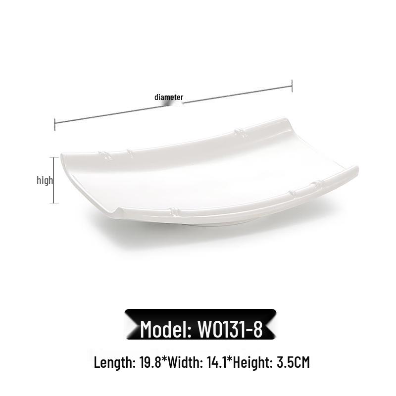 Japanese Style Melamine Divided Oval Snack Plates, Set of 5