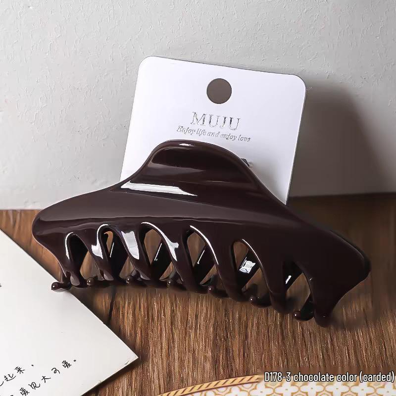 2025 Leopard Print High-End Large Shark Hair Clip for Women
