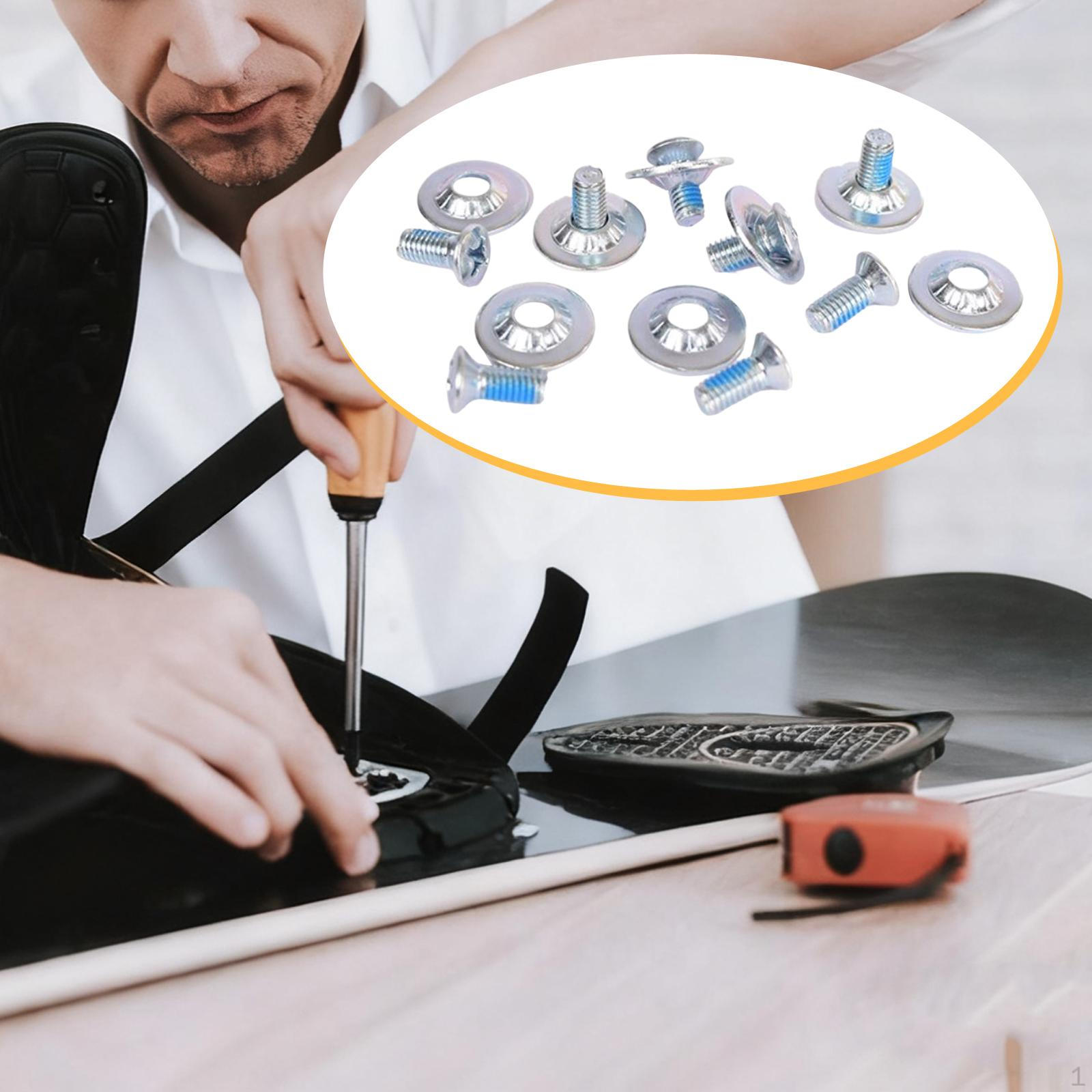 

Комплект винтов для креплений сноуборда Прямая замена деталей Высокая прочность Спорт на открытом воздухе Фиксированный серебряный