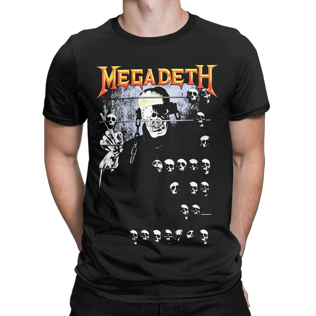 MMegadethed Band  Mens T Shirt  Leisure Tee Shirt Short Sleeve Round Neck TShirt Cotton Gift Idea Clothing