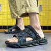 fashion Men Thick Platform Slippers Fashion Beach Sandals Man Slipper Anti-Slip Sandals Flip Flops Male Casual Indoor Dual-purpose Shoes