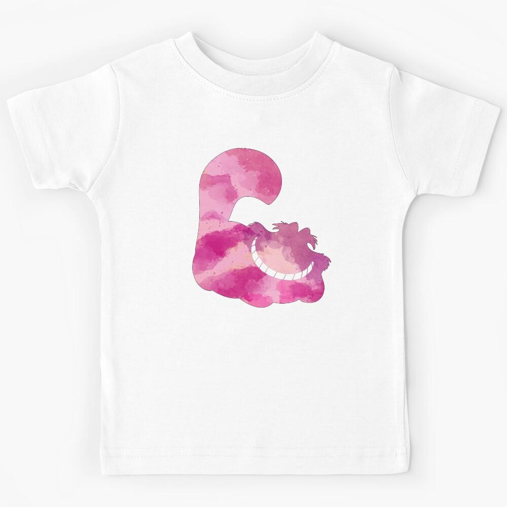 Pink and purple watercolor cat silhouette Kids T-Shirt 160