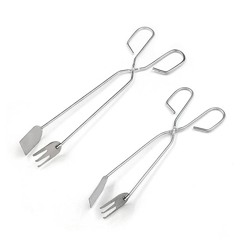 Stainless Steel Clip-type Bread Holder, Barbecue Holder, Multi-functional Charcoal Holder, Fire Starter Clamp, Charcoal Extraction Clamp