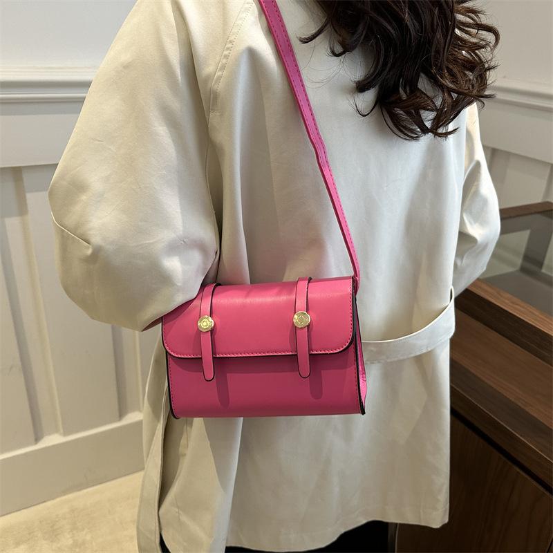 European and American Fashion Simple Retro Foreign Style Bag Women's Bag 2025 Autumn New Small Square Bag Oblique Span Handbag
