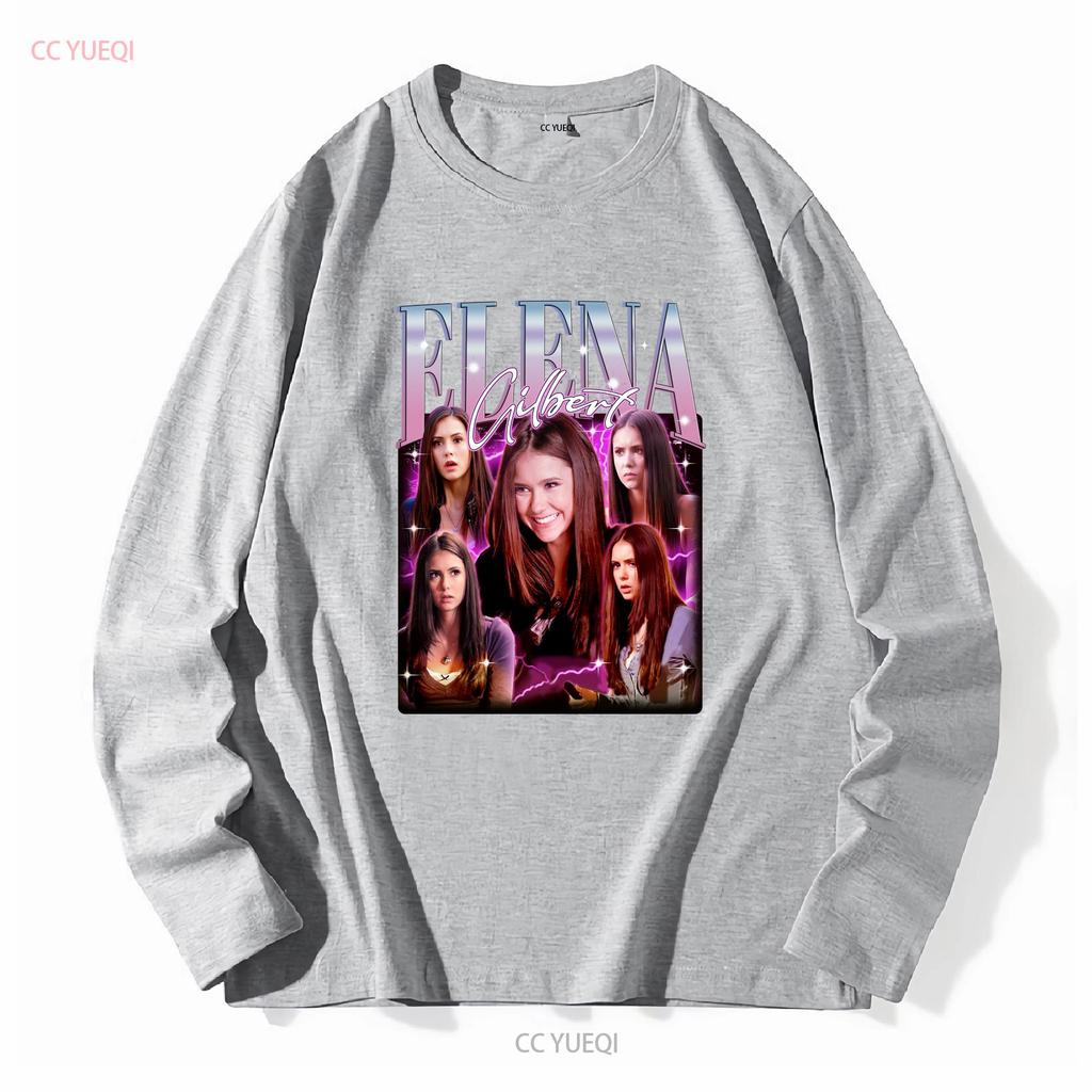 Elena Gilbert T Shirt Homage Nina Kaunisexova Dobreva Canadian Actress Vintage Merch The Vampire Diaries Fan Vintage Washed Soft