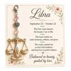 Zodiac Sign Keychain 12 with Keepsake Card, Star Pendant, Backpack Handbag Purse Charm, Inspirational Gift for Men Women Charm