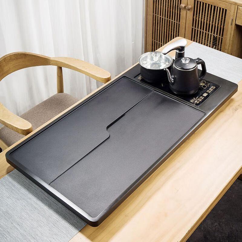 Qianyu Black Gold Stone Automatic Tea Tray & Kung Fu Tea Set