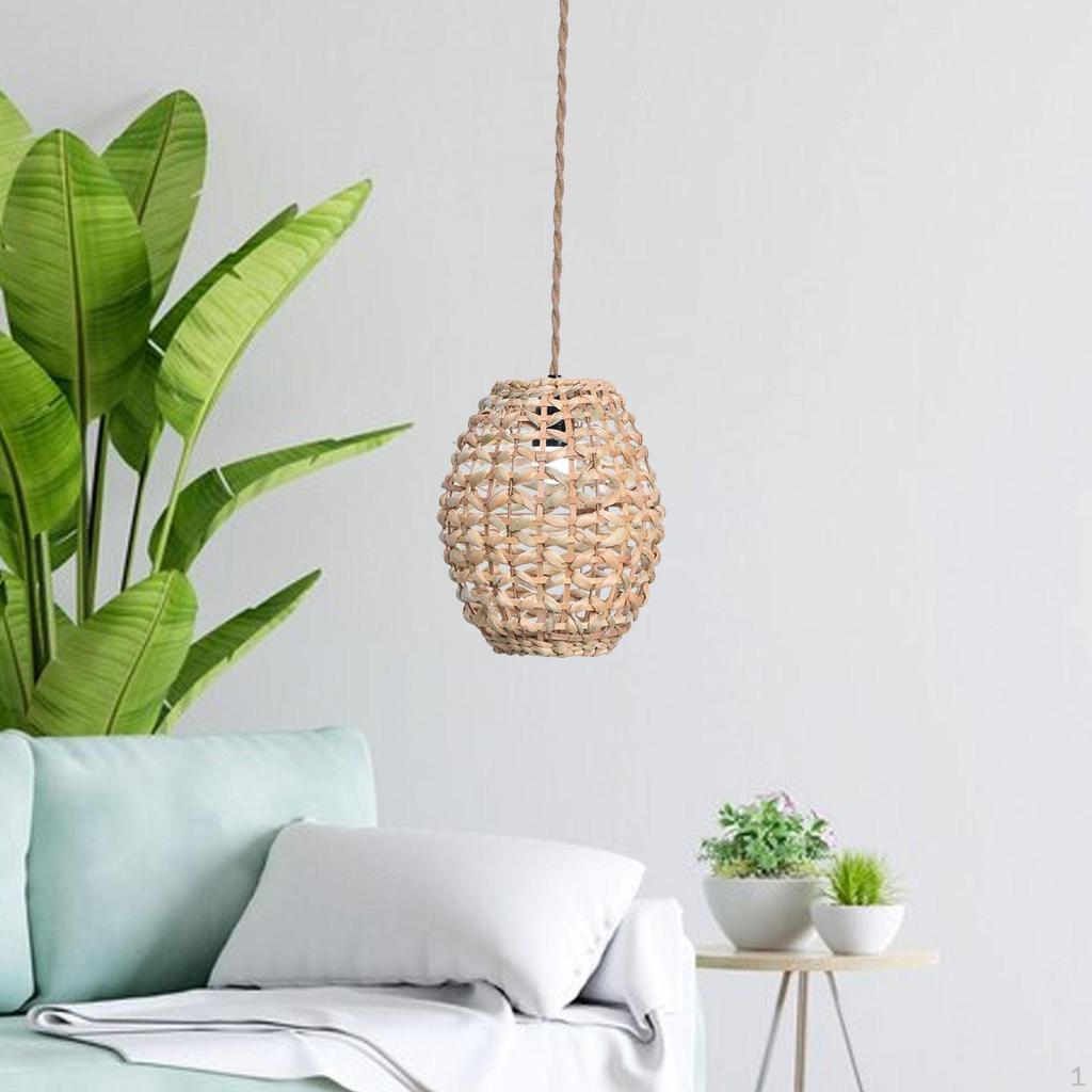 Handcrafted Rattan Lampshade with Vintage Charm for Home Decor